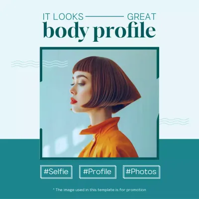 Blue and Light Blue Body Profile Concept Pose Guide