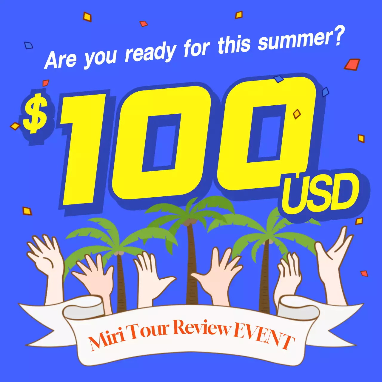Blue Trendy Summer Event Promotion Instagram Post
