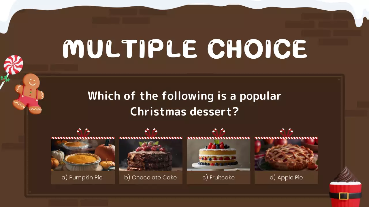 Red Traditional Christmas Quiz Presentation