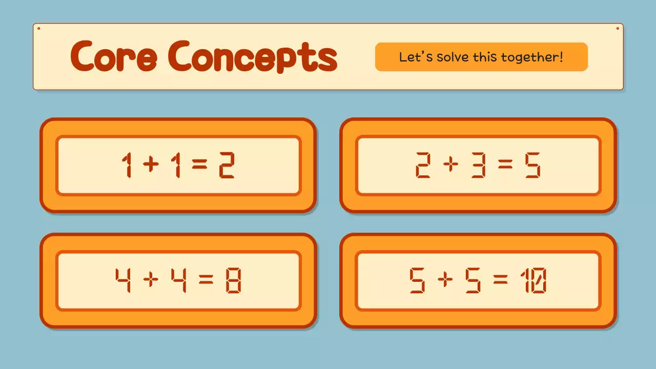 Orange Retro Math Course Presentation