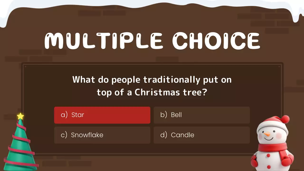 Red Traditional Christmas Quiz Presentation