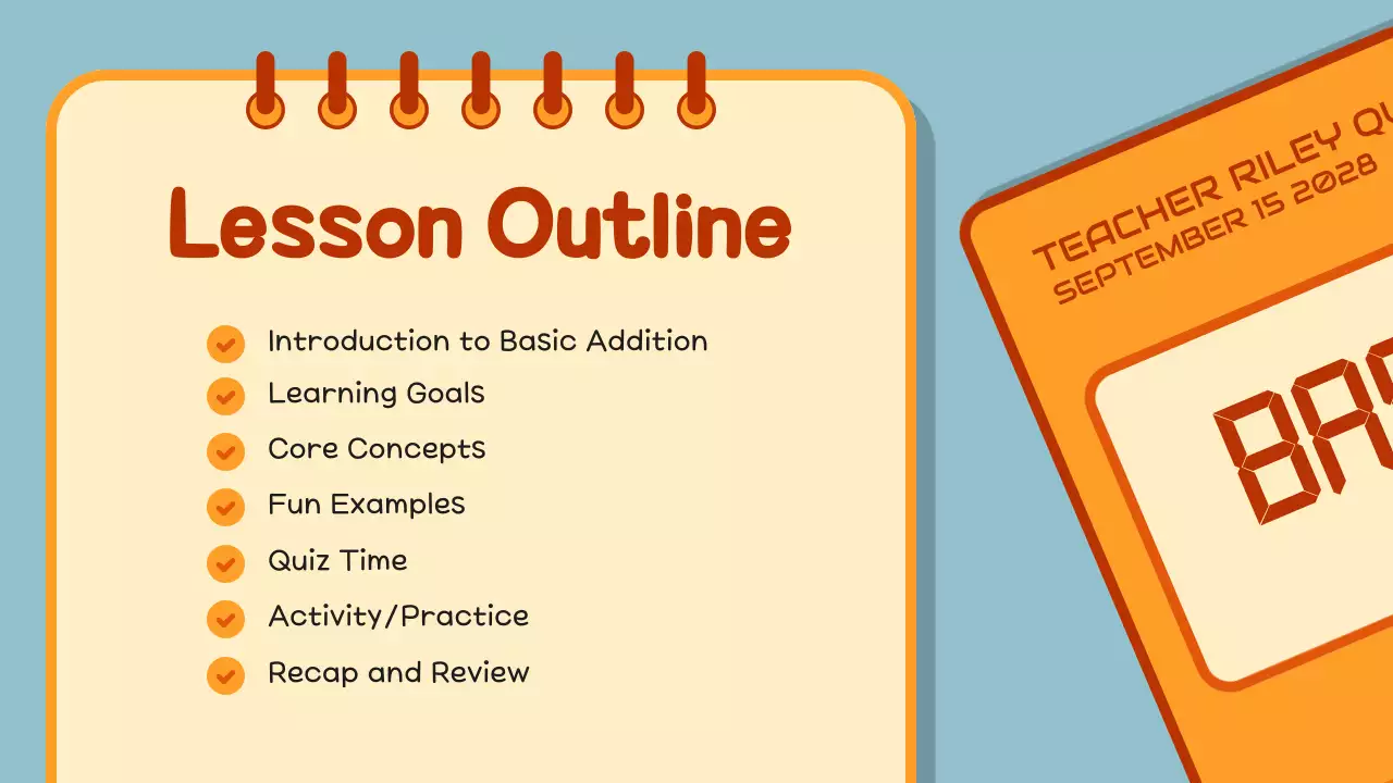 Orange Retro Math Course Presentation