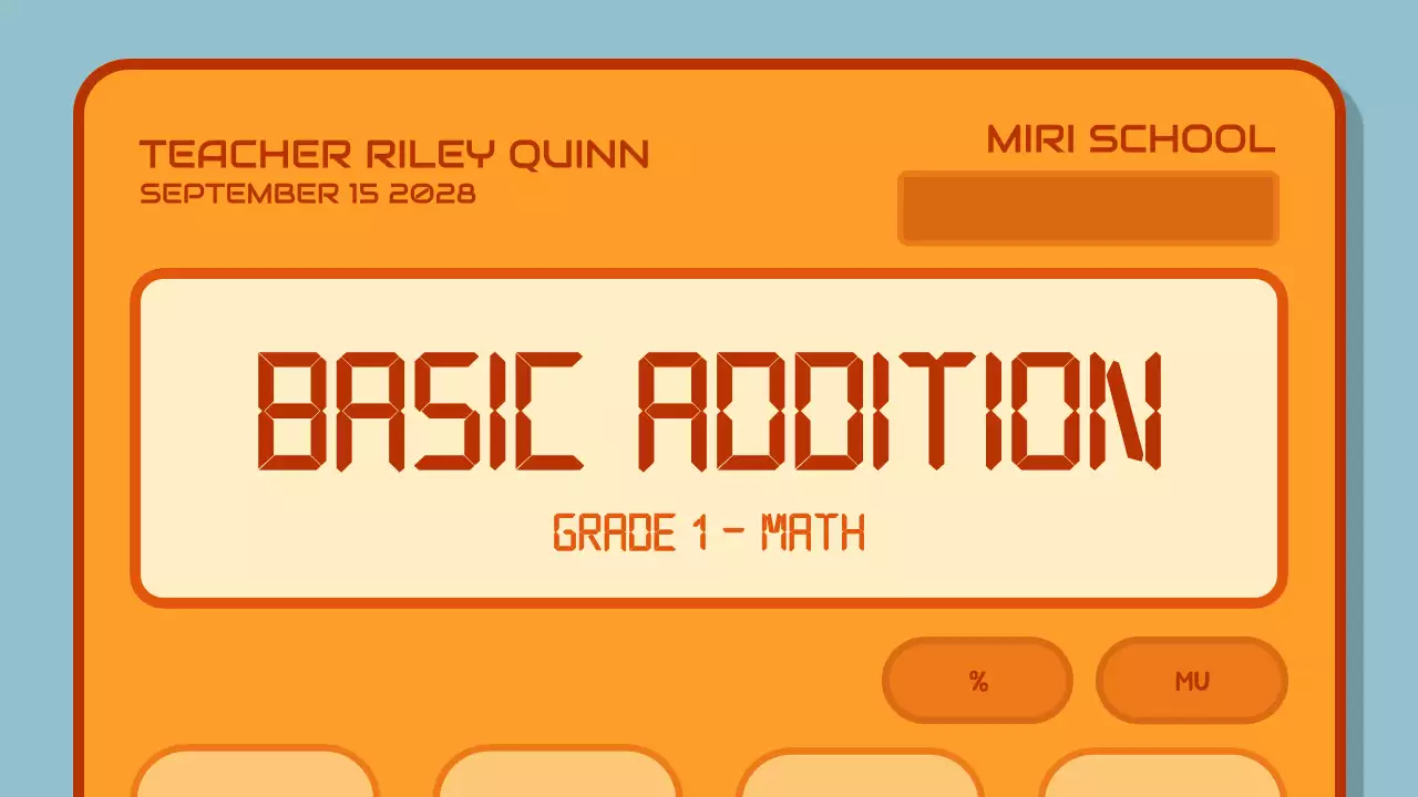 Orange Retro Math Course Presentation