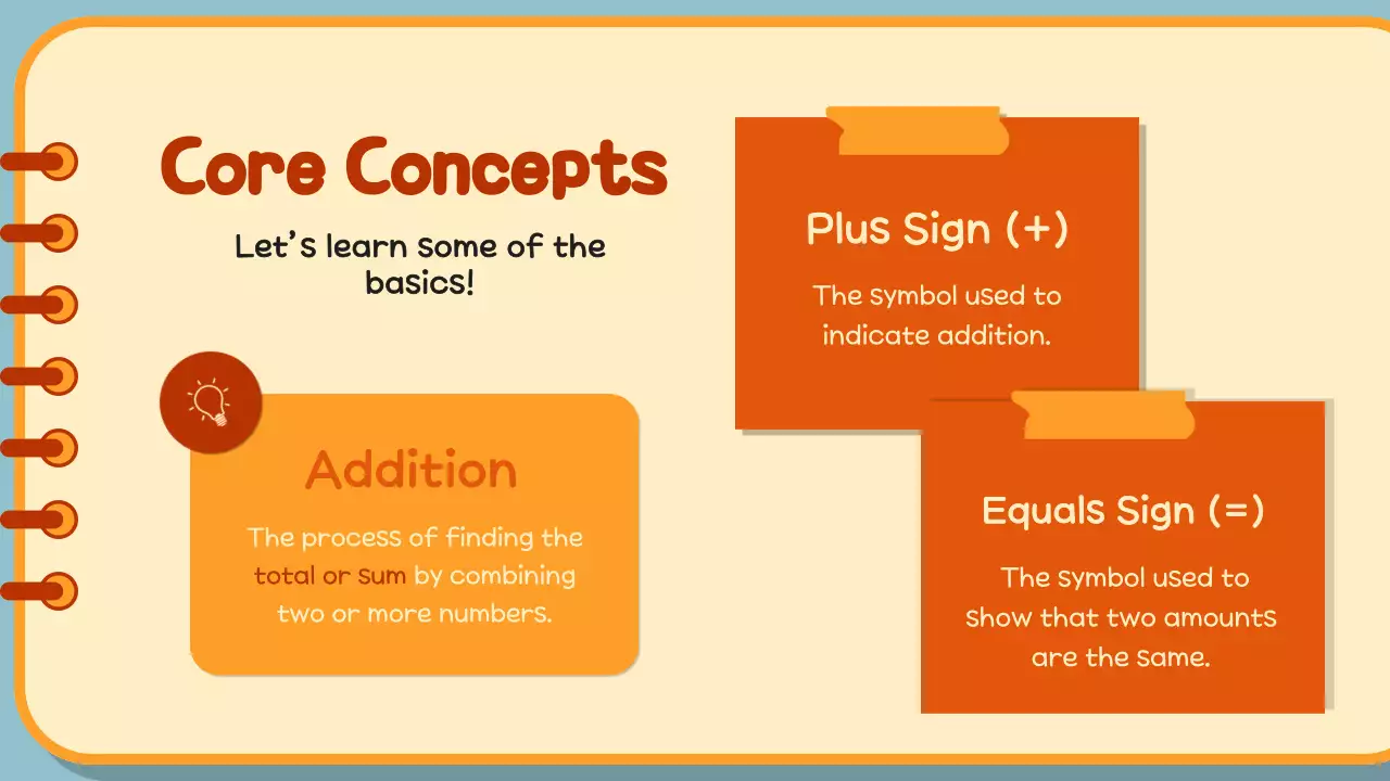 Orange Retro Math Course Presentation