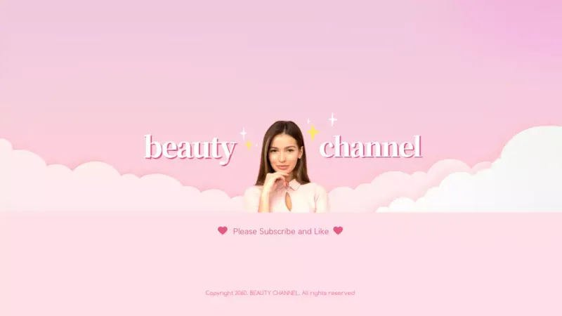 Iklan Saluran Kecantikan Pink Trendy Gambar Mini YouTube