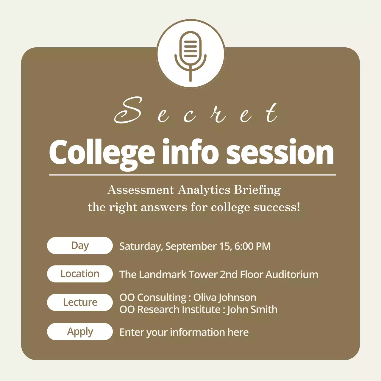 Beige Modern College Registration Instagram Carousel