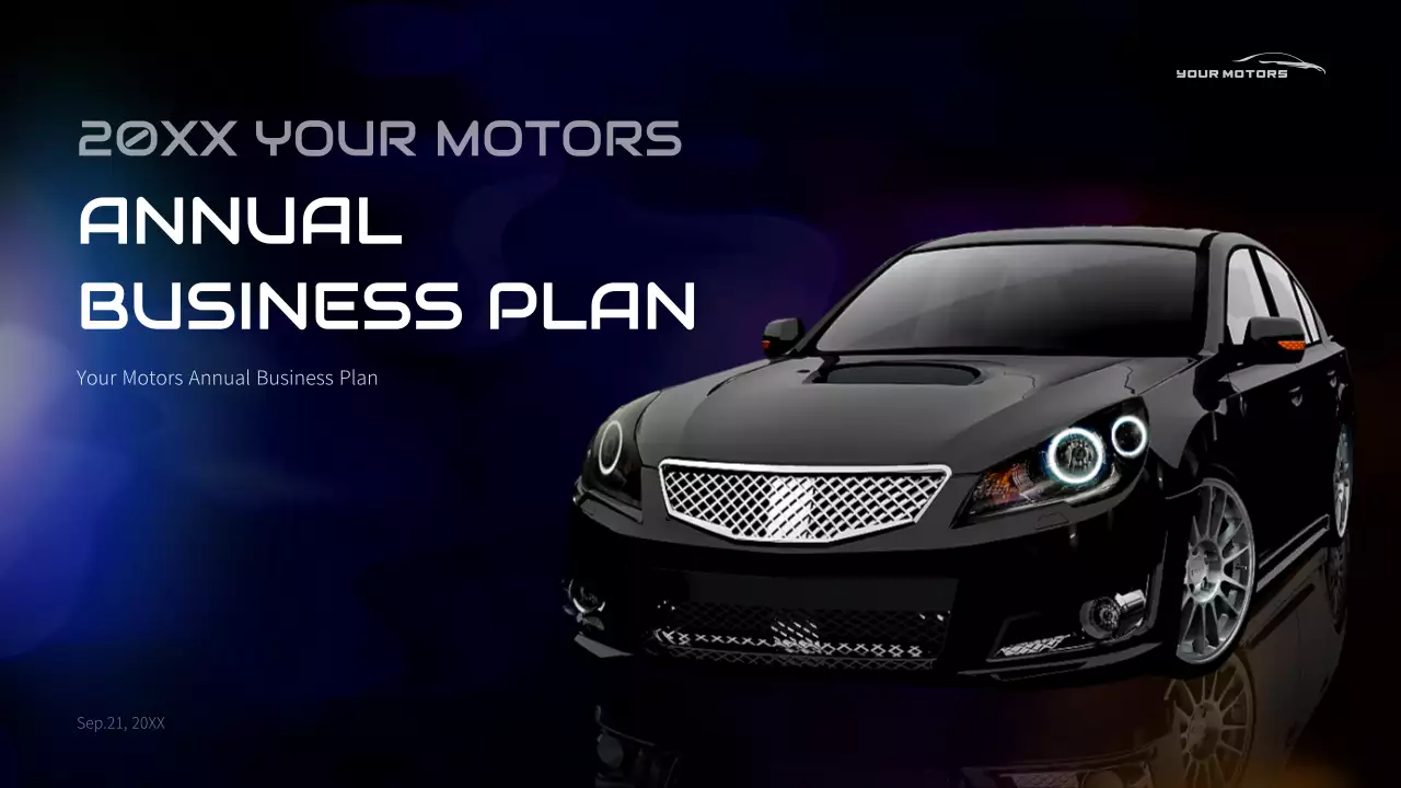 블랙 모던 자동차 플랜 프레젠테이션