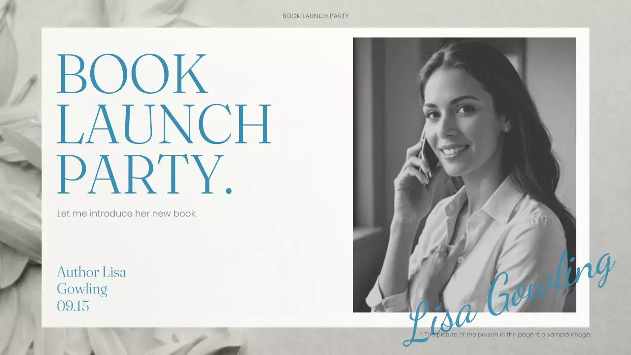 Blue Classic Book Event Invitation Presentation