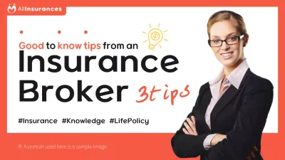 Youtube thumbnail with simple orange insurance tips
