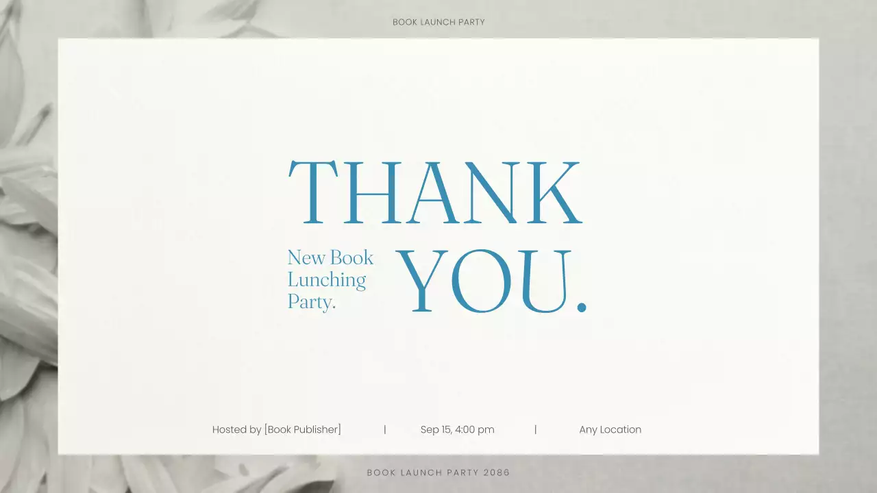 Blue Classic Book Event Invitation Presentation