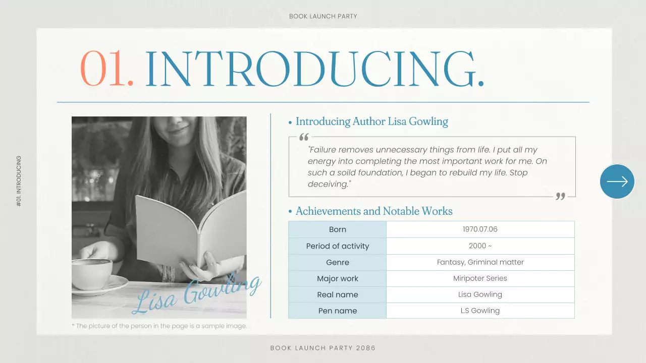 Blue Classic Book Event Invitation Presentation