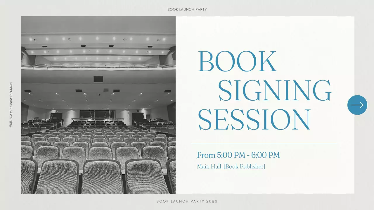 Blue Classic Book Event Invitation Presentation