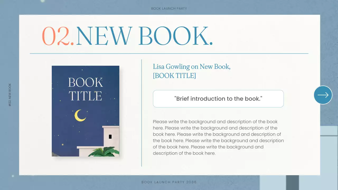 Blue Classic Book Event Invitation Presentation