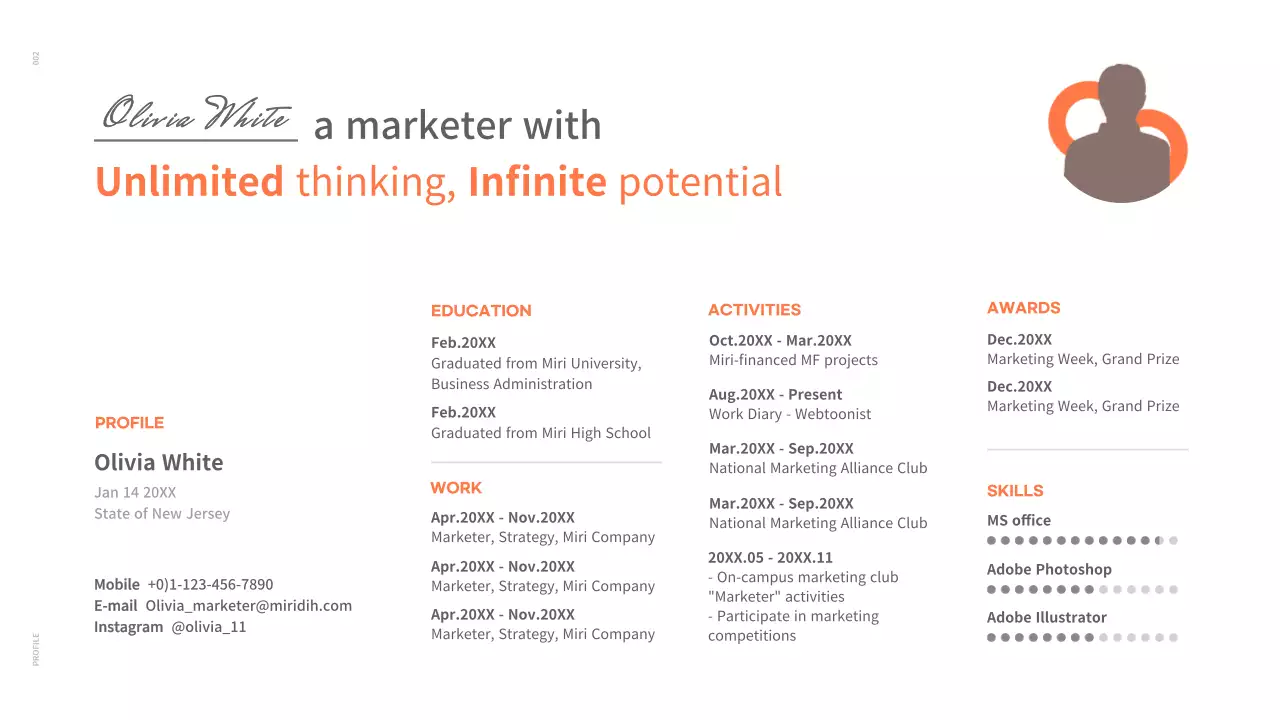 Orange Modern Marketing Portfolio Presentation