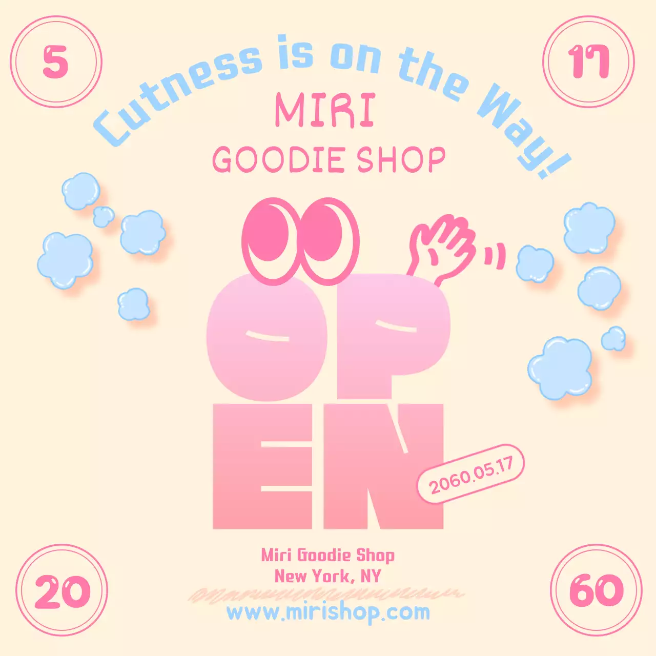 핑크 플레이풀 샵 프로모션 인스타그램 포스트