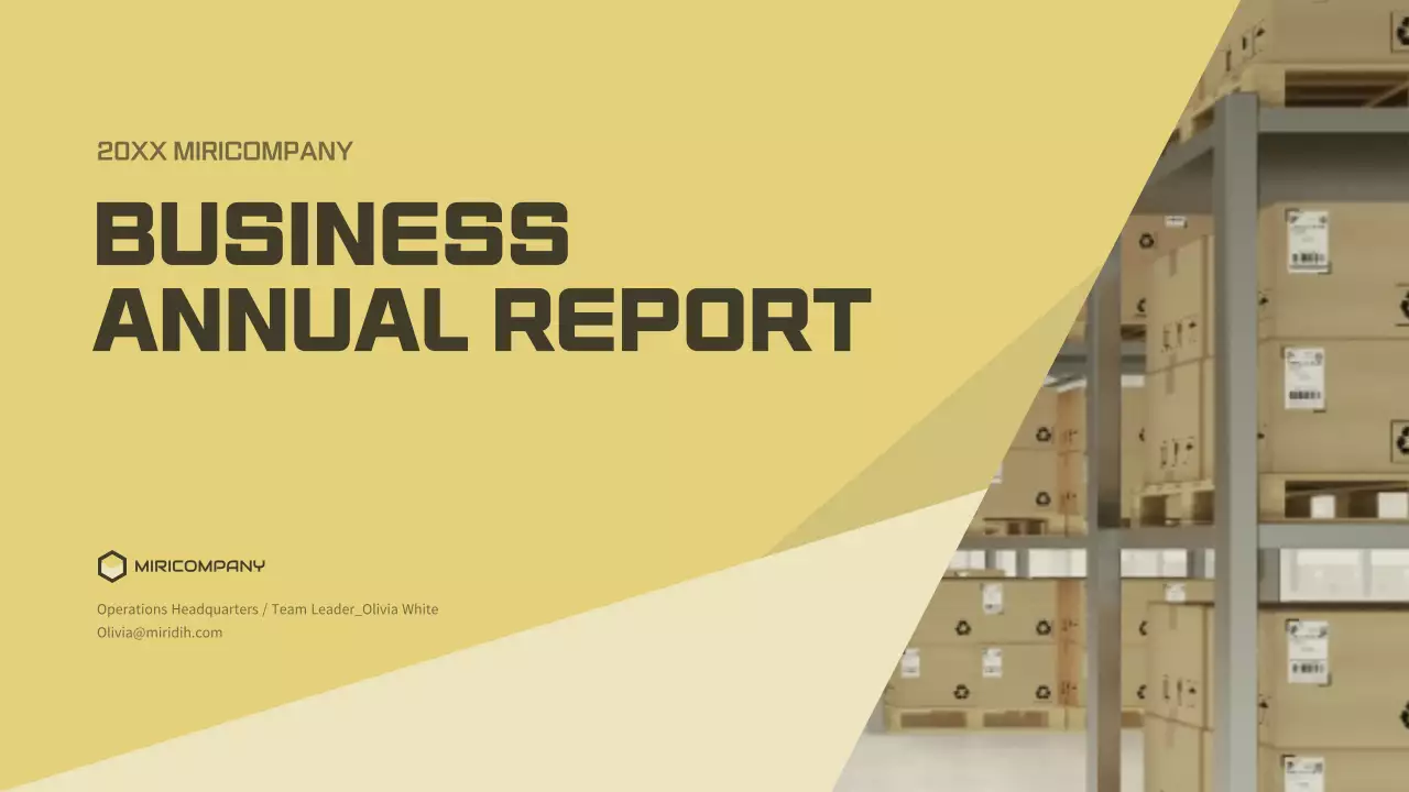 Business plan for a clean, yellow logistics company