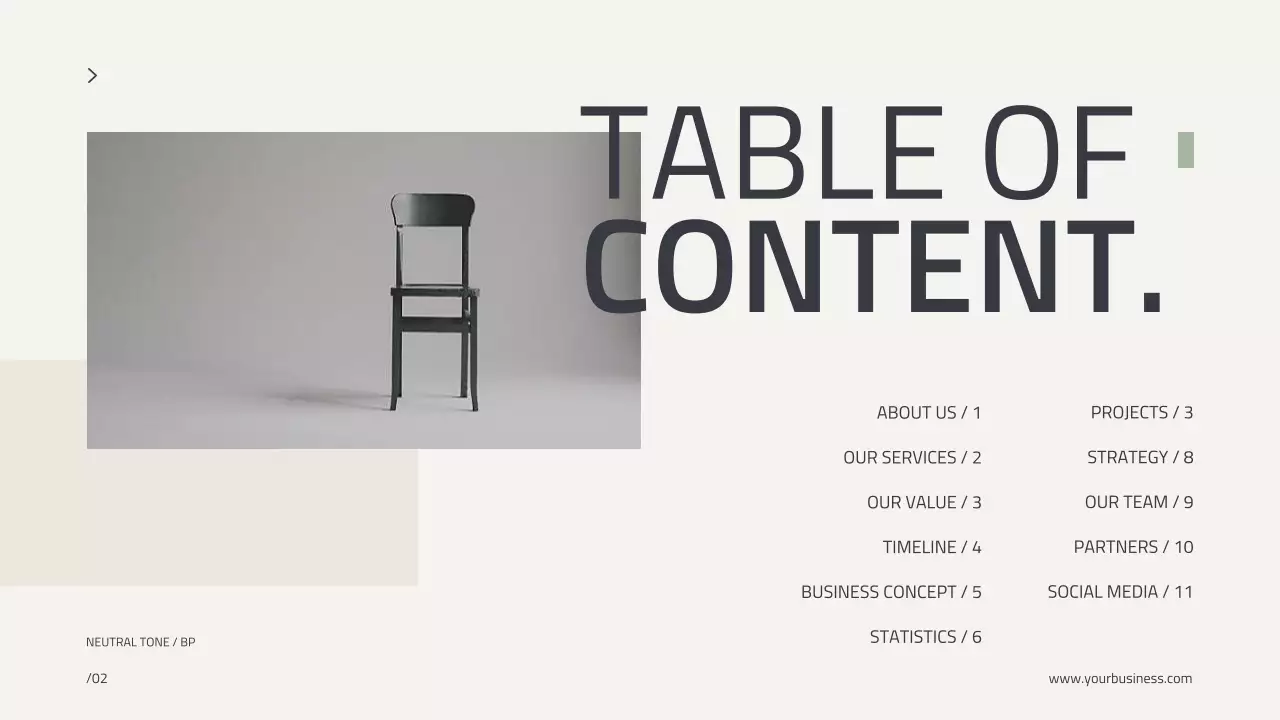 베이지 미니멀 모던 프로필 비즈니스 회사 소개