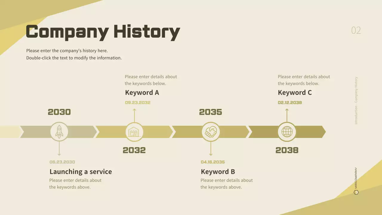 Um plano de negócios de empresa de logística limpo e amarelo