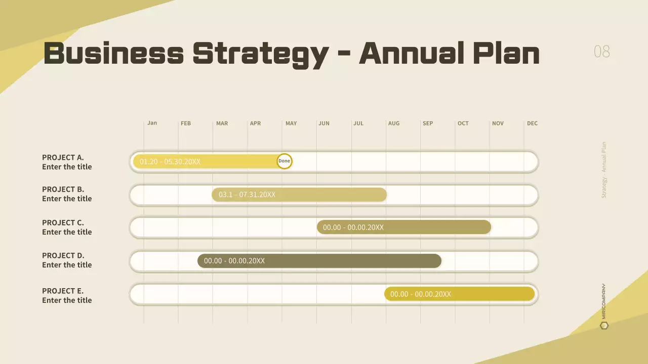 Um plano de negócios de empresa de logística limpo e amarelo