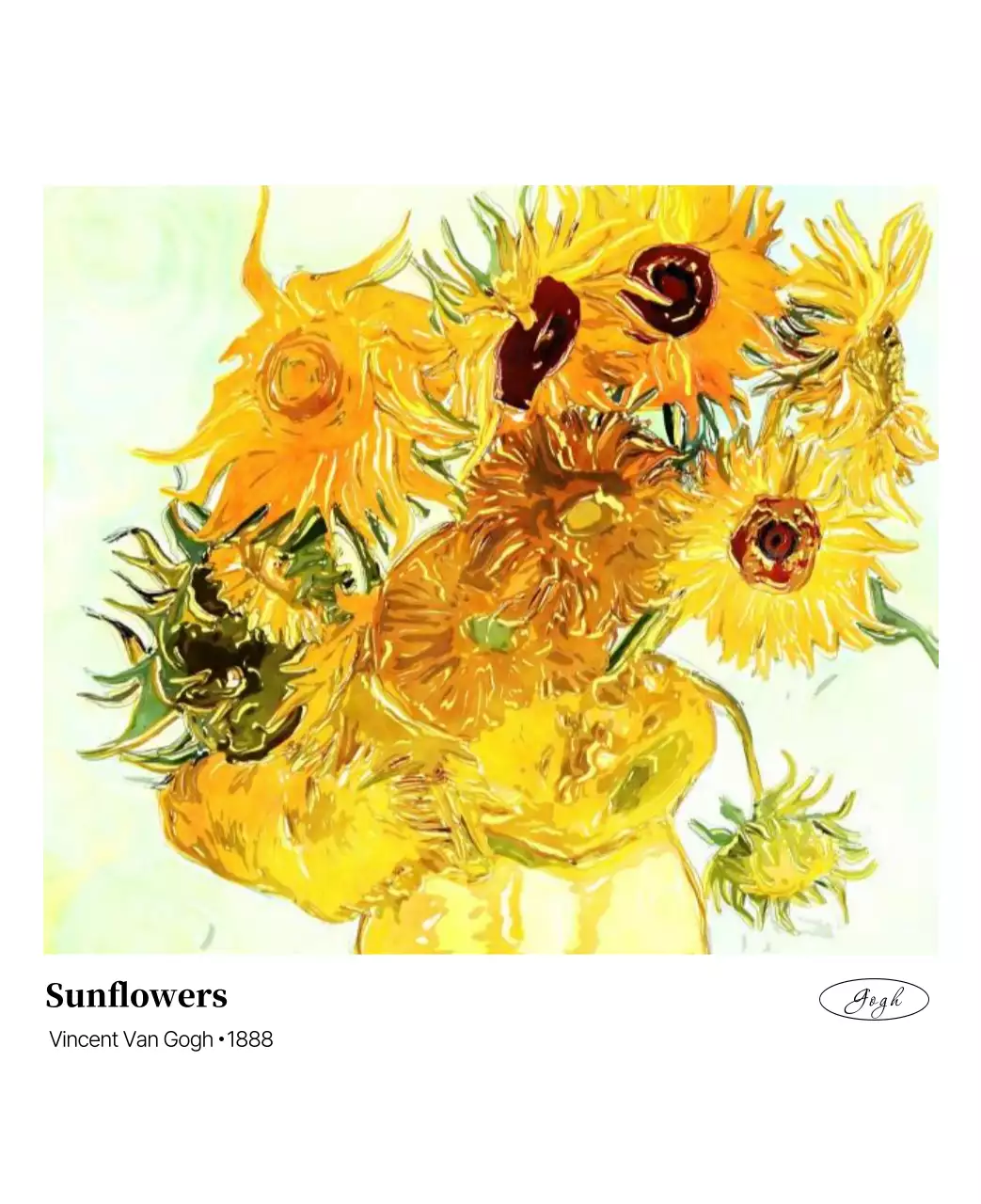 黒とグレーのシンプルでクラシックな名画。