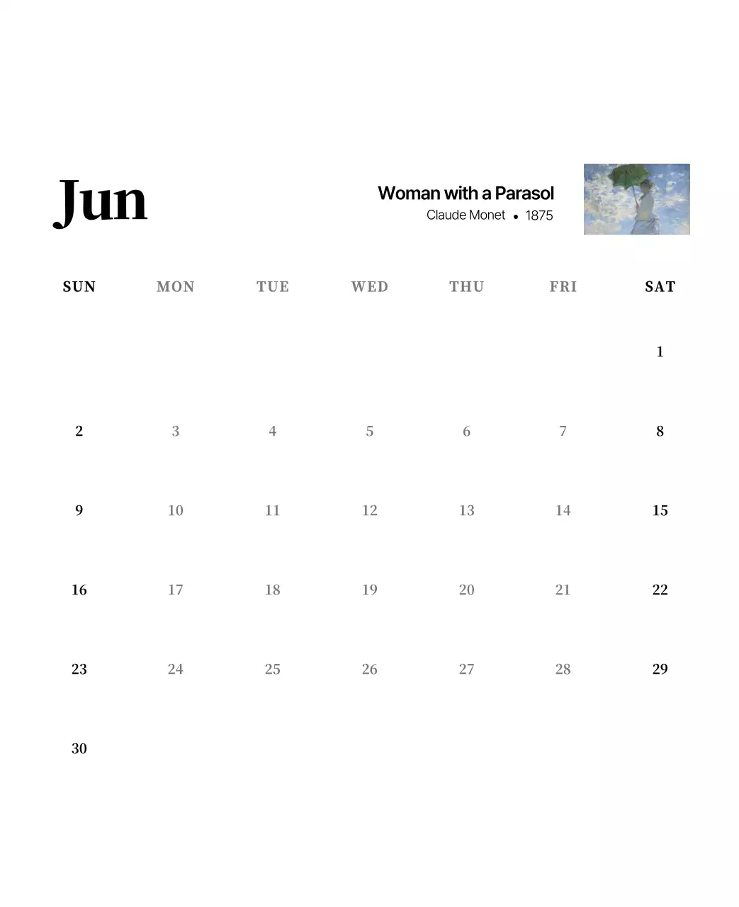 黒とグレーのシンプルでクラシックな名画。