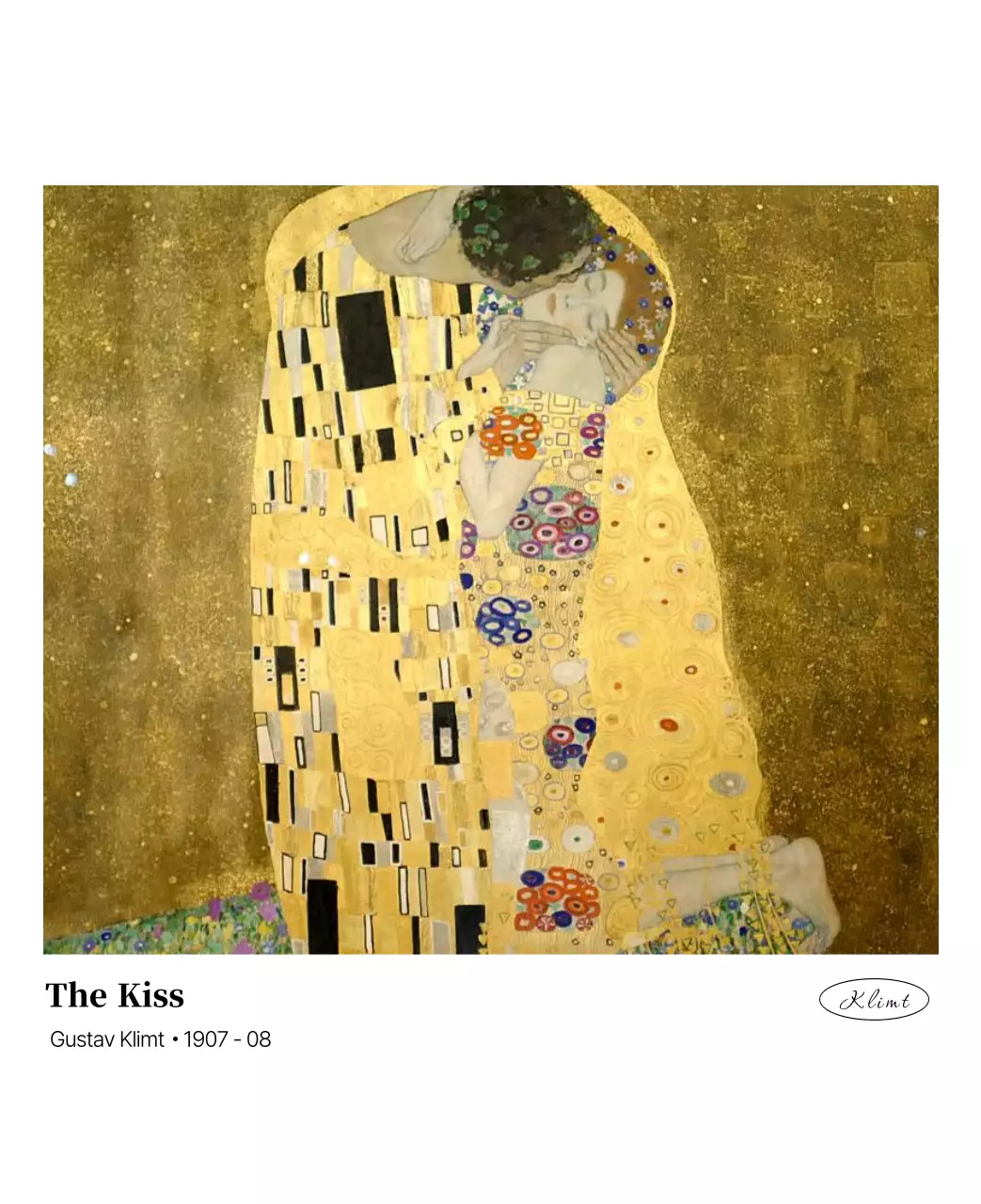 黒とグレーのシンプルでクラシックな名画。