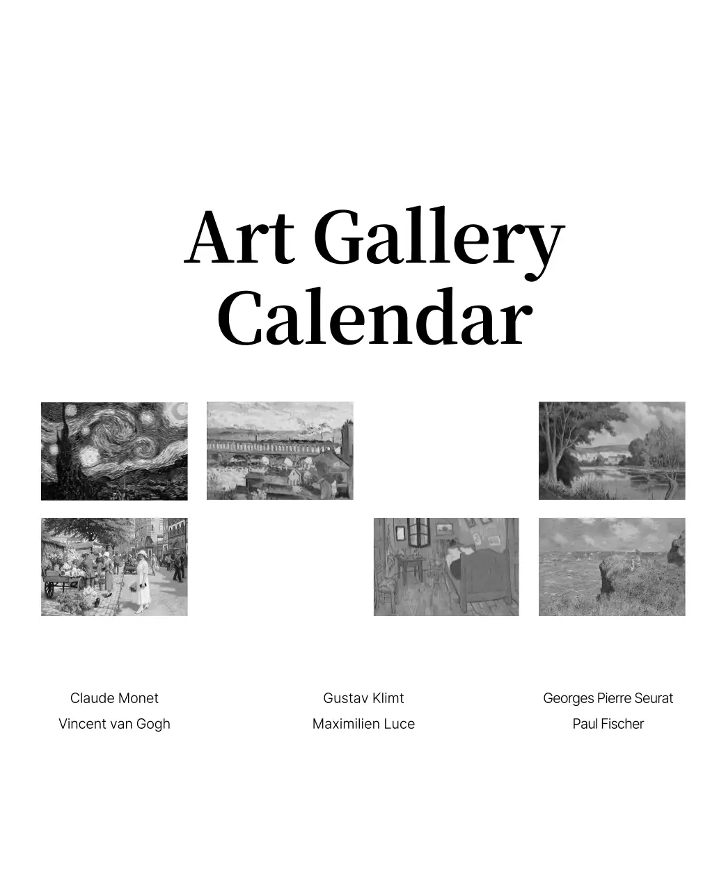 黒とグレーのシンプルでクラシックな名画。