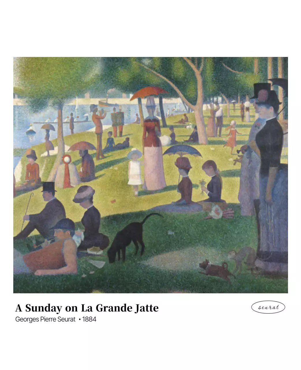 黒とグレーのシンプルでクラシックな名画。