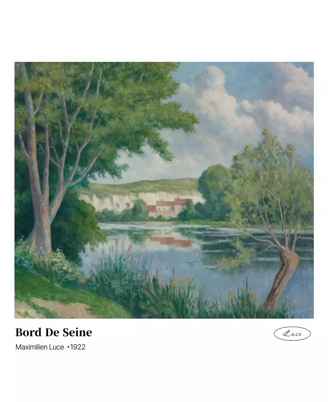 黒とグレーのシンプルでクラシックな名画。