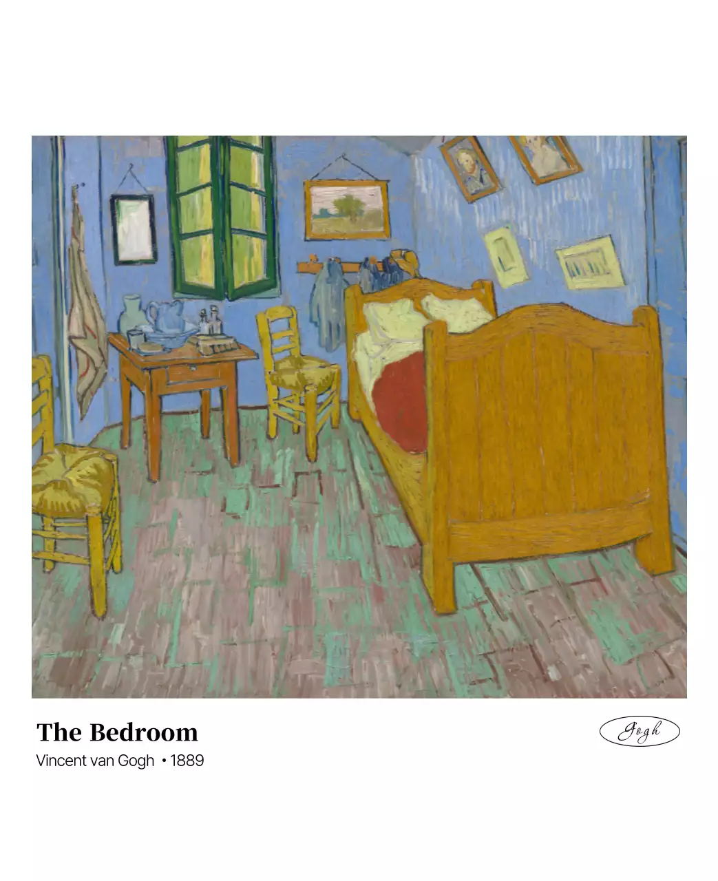 黒とグレーのシンプルでクラシックな名画。