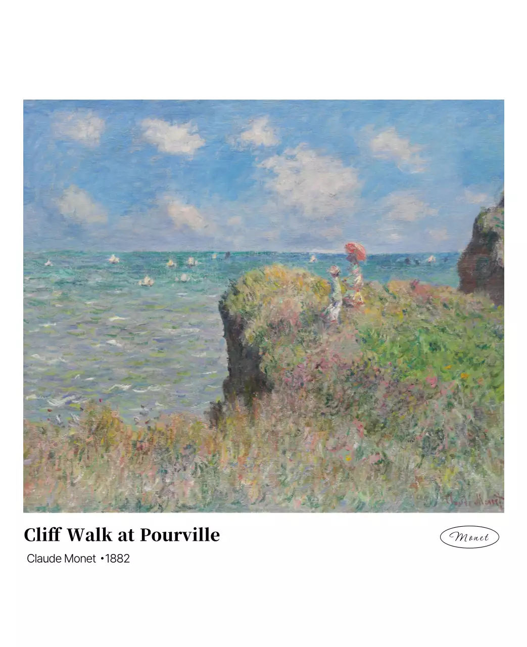 黒とグレーのシンプルでクラシックな名画。