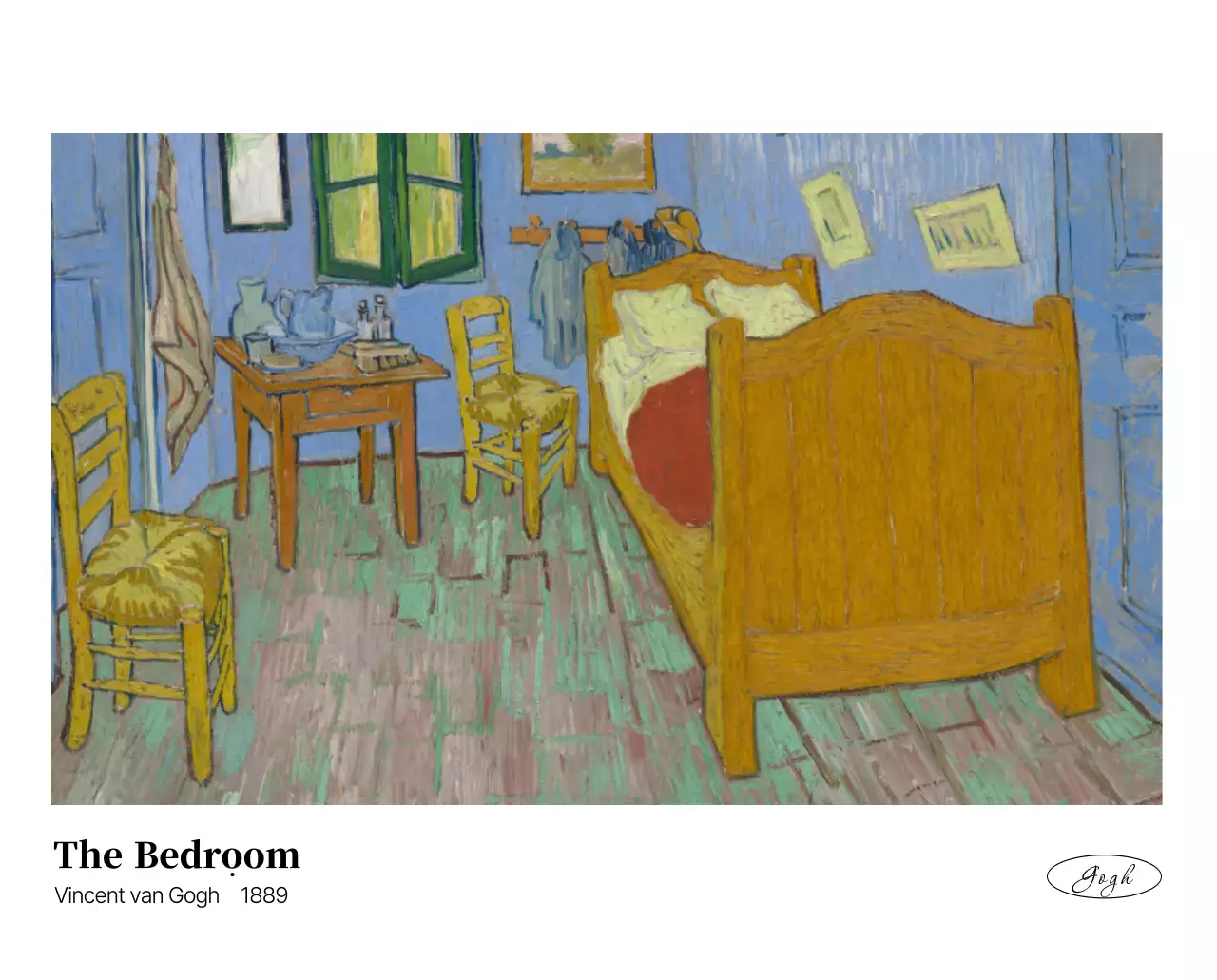 黒とグレーのシンプルでクラシックな名画。