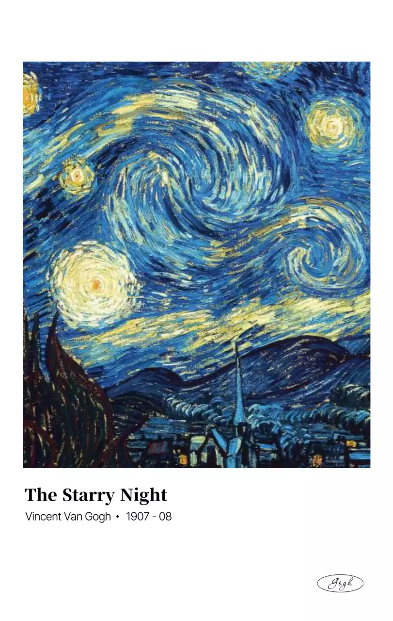 黒とグレーのシンプルでクラシックな名画。