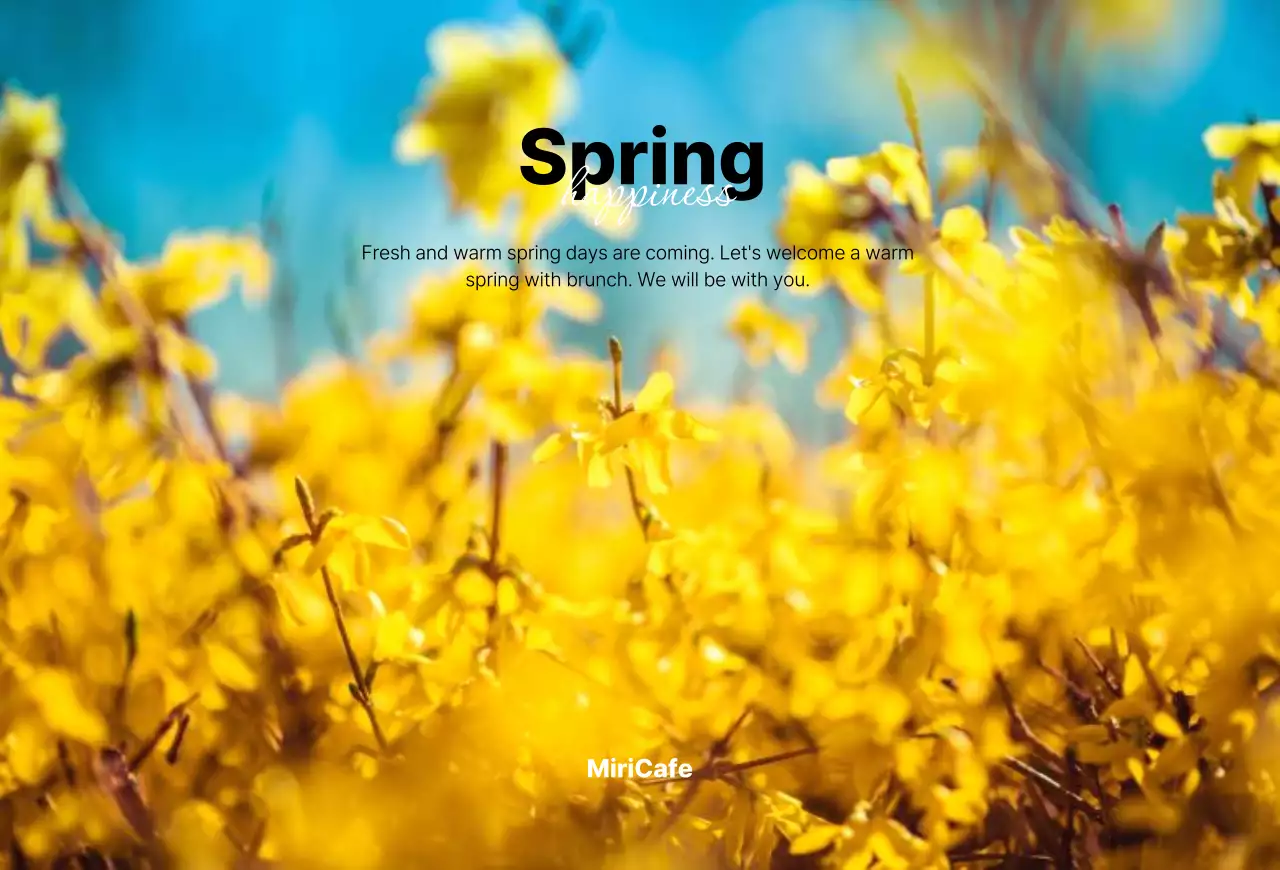 봄 꽃 컨셉의 감성 카페 디자인