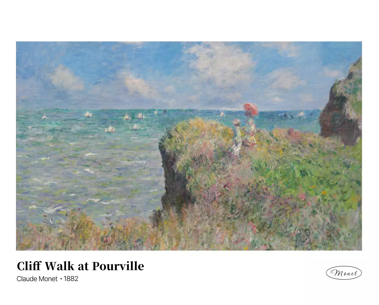 黒とグレーのシンプルでクラシックな名画。