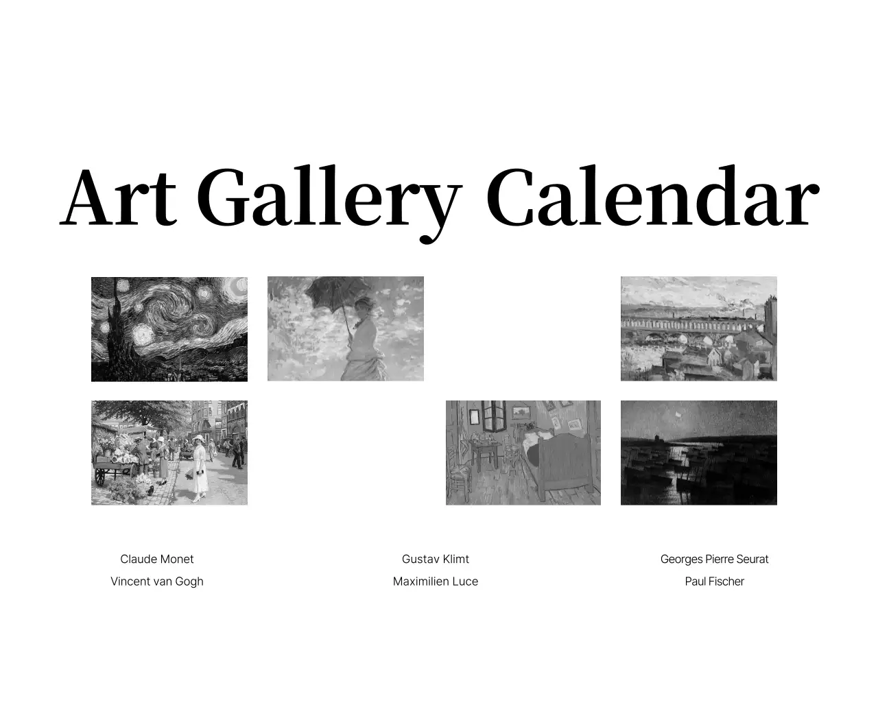 黒とグレーのシンプルでクラシックな名画。