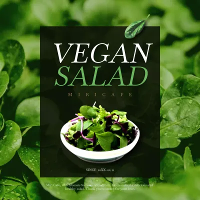 Green Modern Vegan Promotion Social Media Post