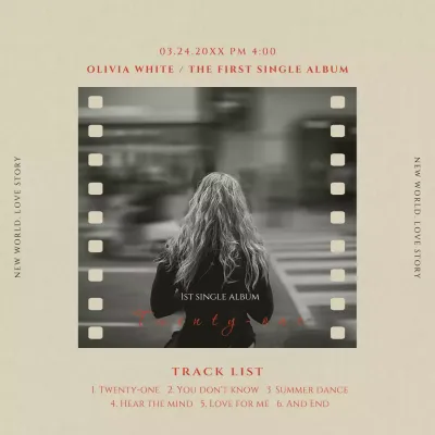 Beige Vintage Music Promotion Social Media Post