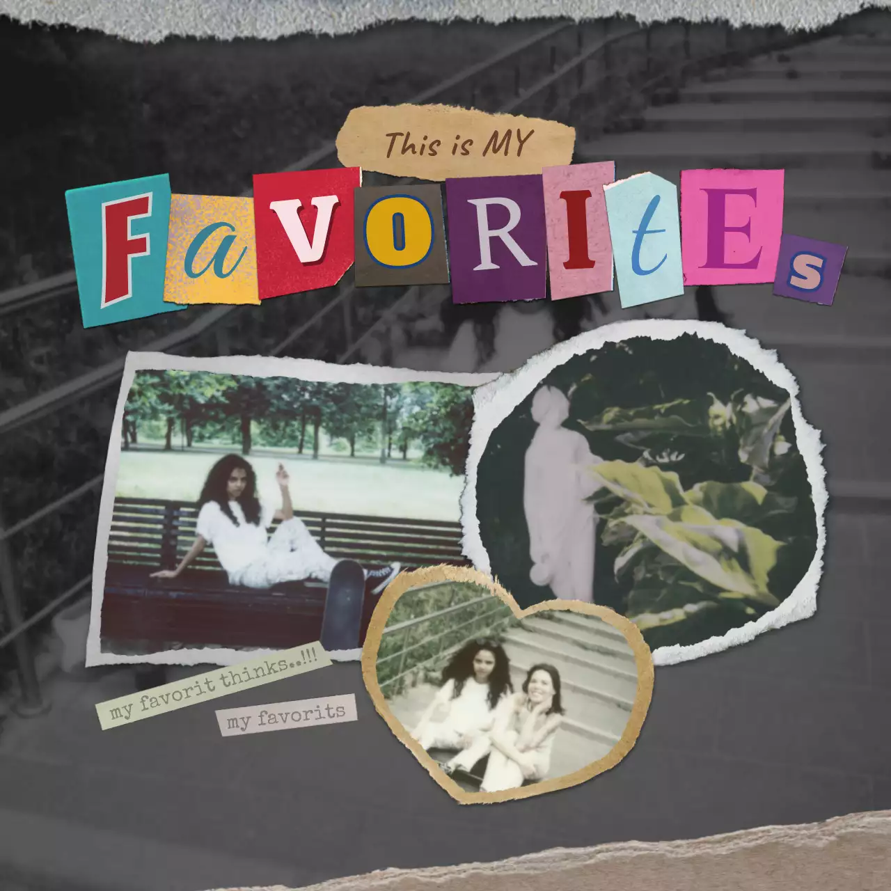 Colorful Retro Collage Template Promotion Social Media Post