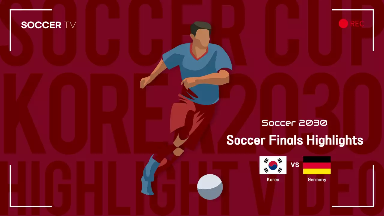 Red Retro Soccer Highlights YouTube Thumbnail