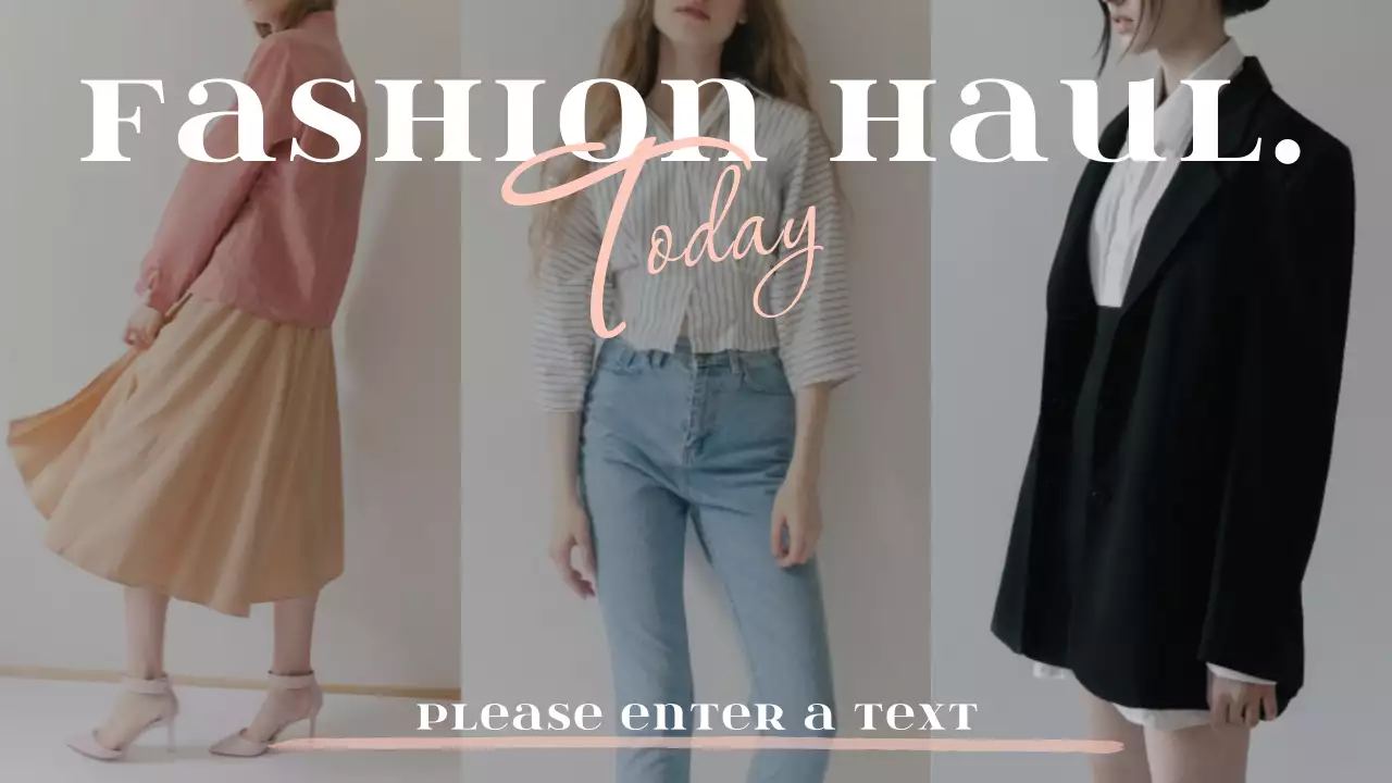 Fashion Howl Photo Layout in Gray Coral Pink