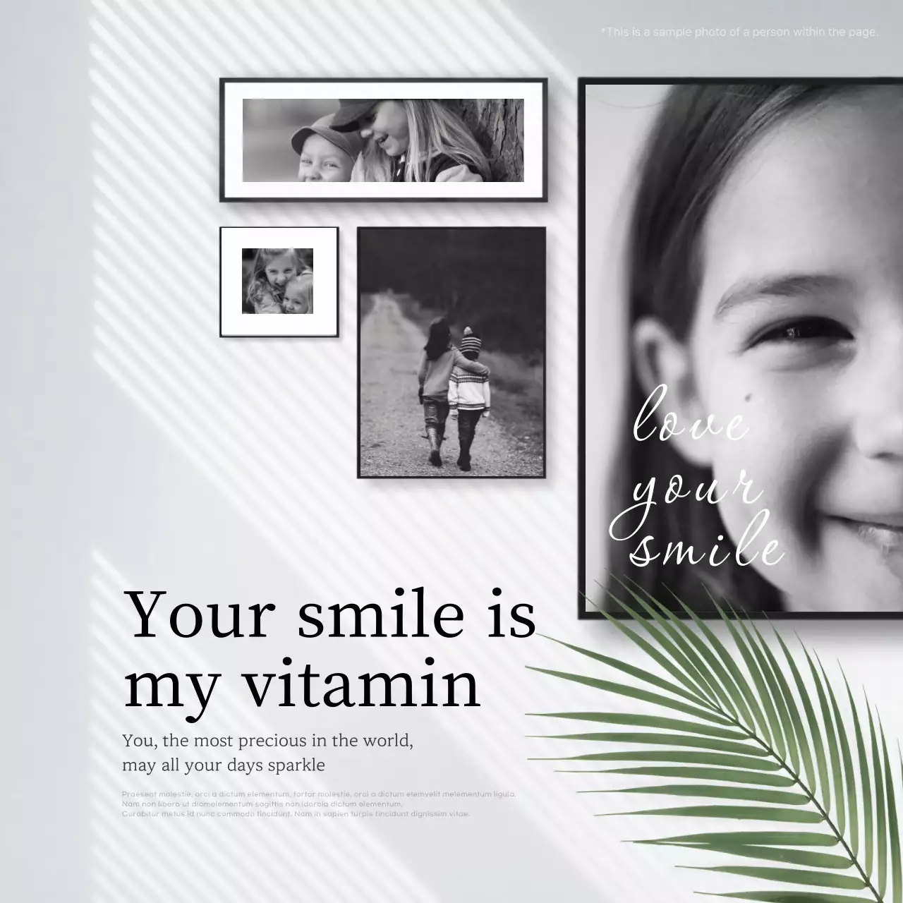 A simple gray and green sentiment post