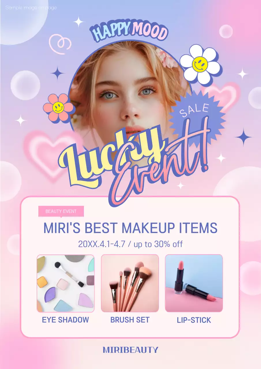 Pink Trendy Makeup Promotion Poster