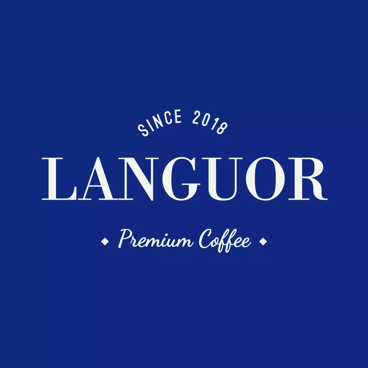 青 シンプル コーヒー ロゴ