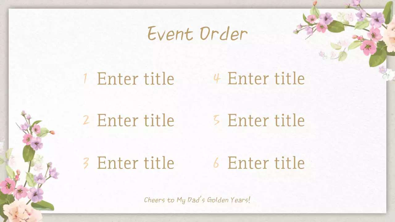 베이지색 우아한 생일 초대장 프레젠테이션