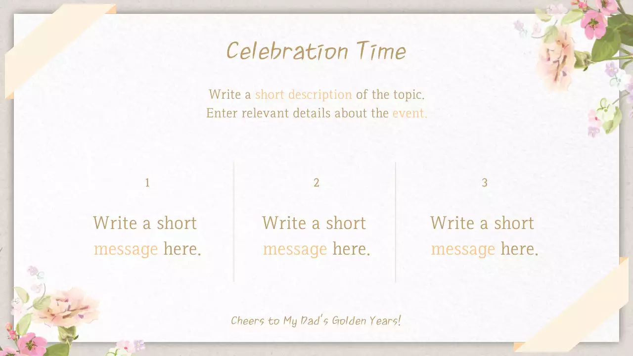 베이지색 우아한 생일 초대장 프레젠테이션