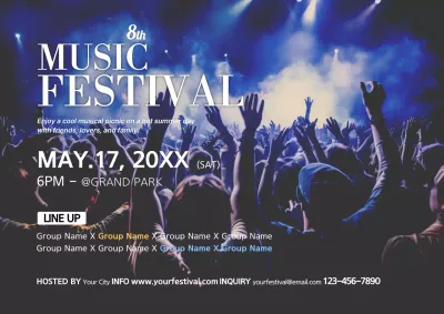 Blue Modern Music Event Poster