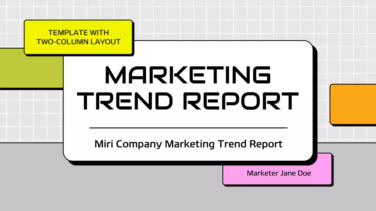 옐로우 모던 마케팅 보고서 프레젠테이션