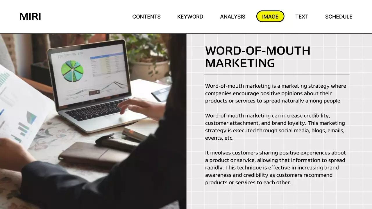 옐로우 모던 마케팅 보고서 프레젠테이션