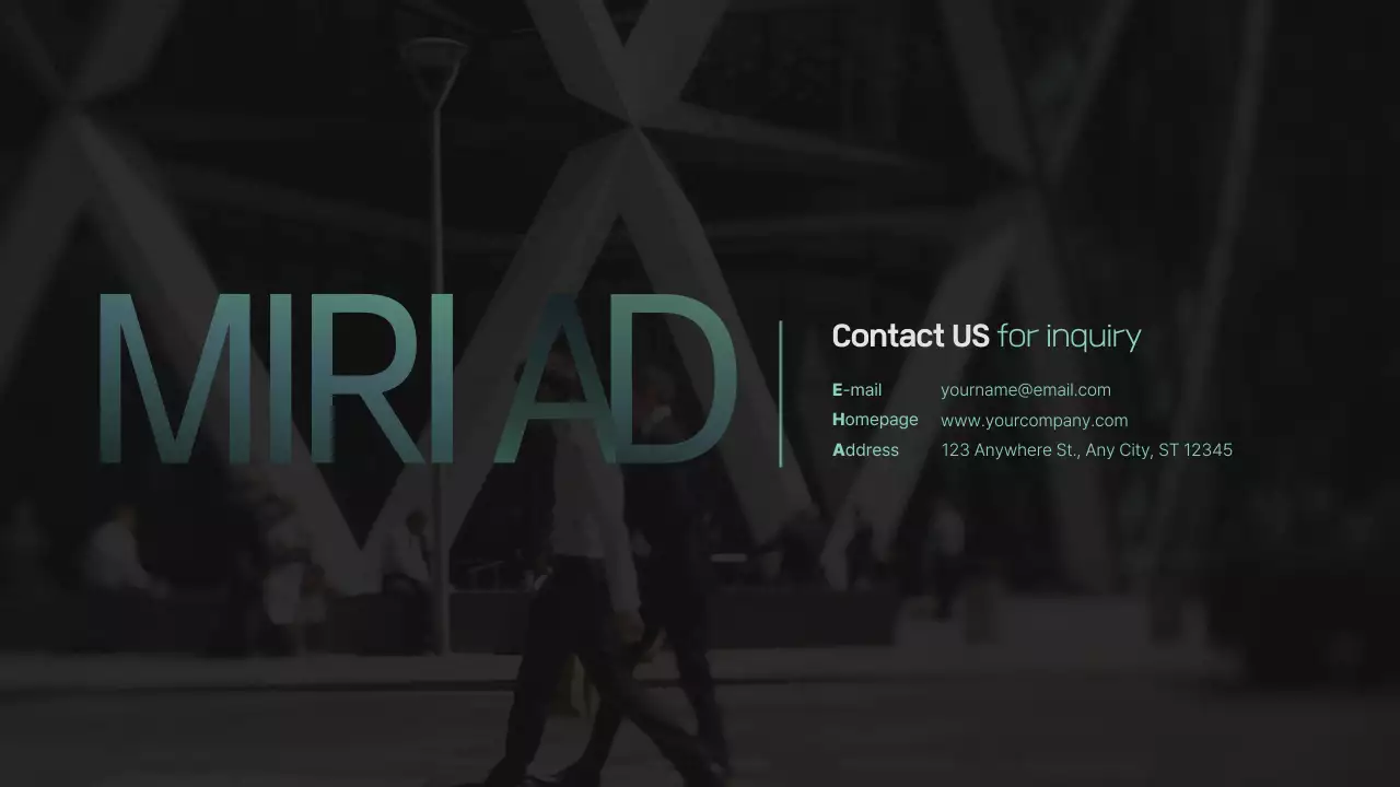 초록과 검정의 모던한 스토리텔링형 회사 소개서